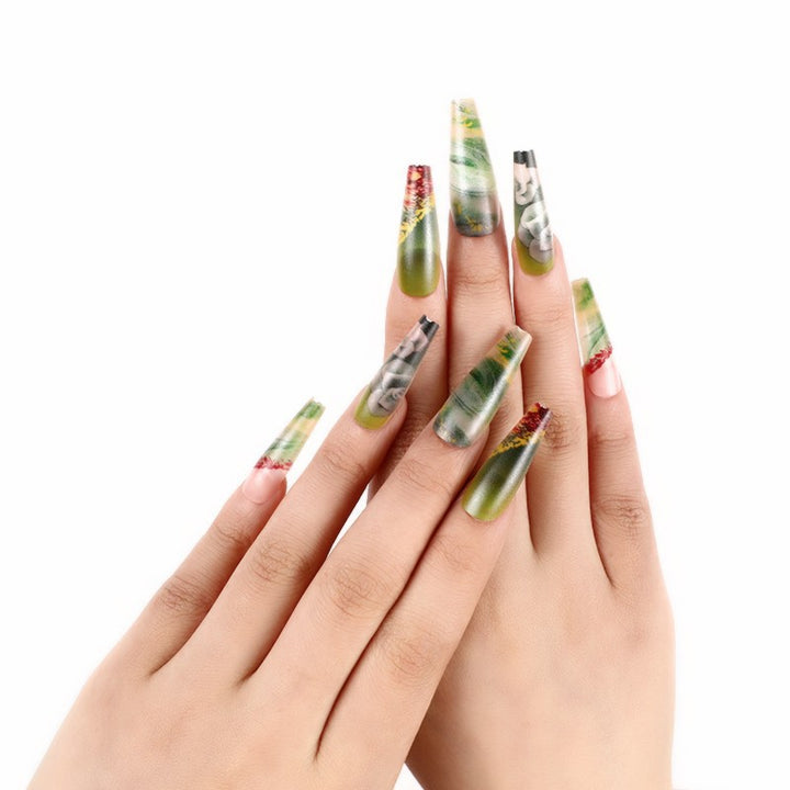 Creative botanical style art nails Stornfield