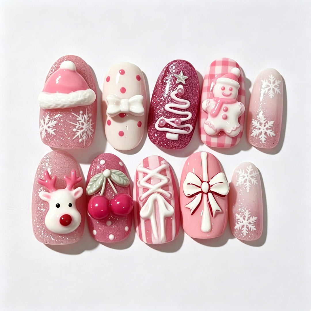 Festive Themed Press-On Nail Art Set Stornfield 1790636261