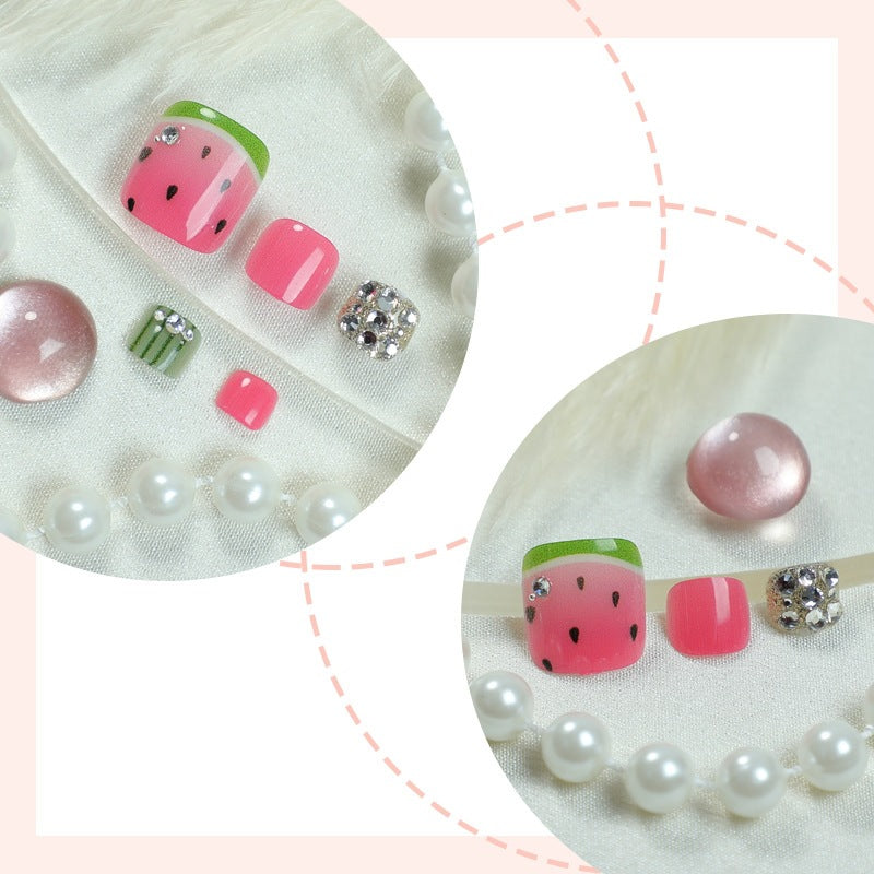 Creative nail art set with watermelon design Stornfield