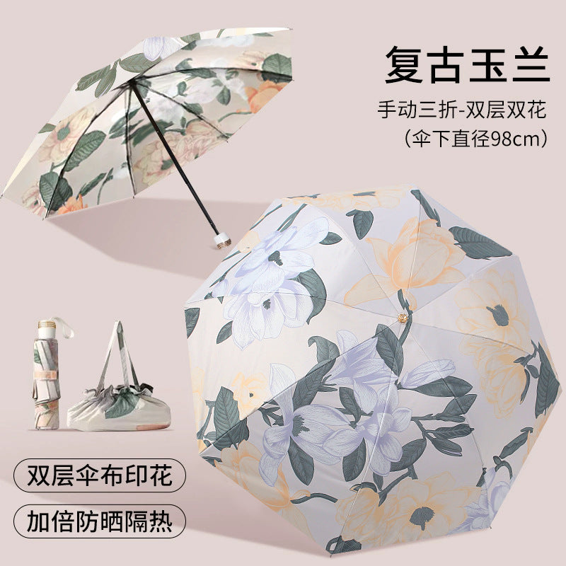 Ladies Folding Umbrella with Floral Design Stornfield