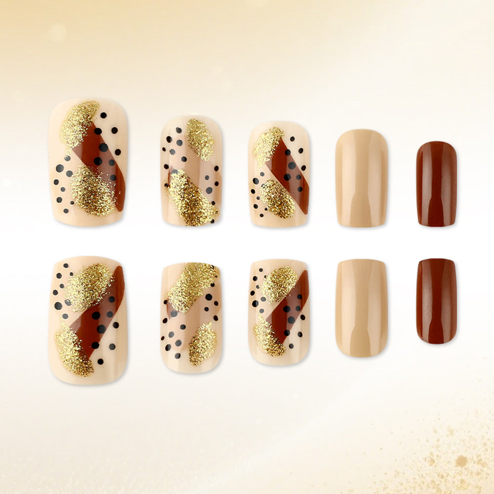 Artistic Geometric Pattern Press-On Nail Set Stornfield