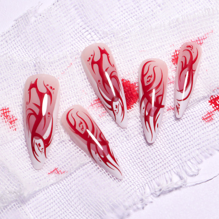Artful stiletto nails with artistic gradient Stornfield