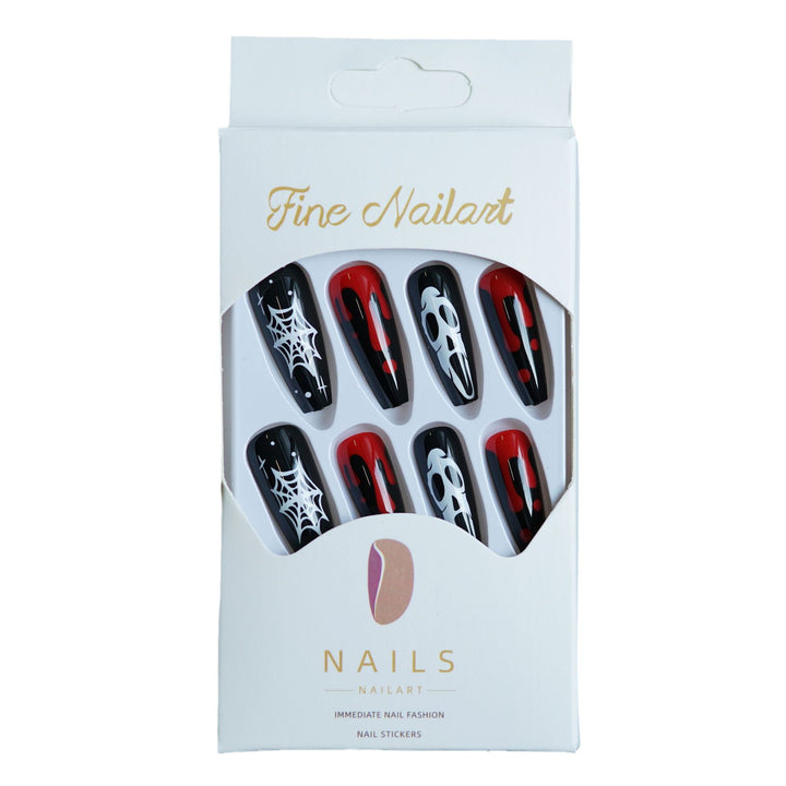 Gothic-Themed Press-On Nail Art Set Stornfield