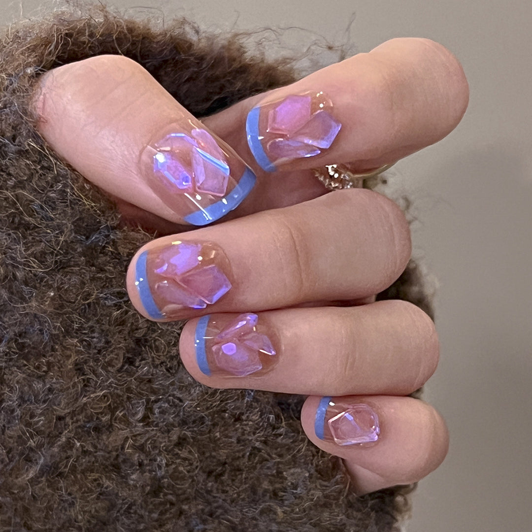 Nail art with glitter and 3D design Stornfield
