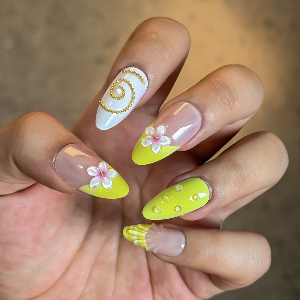 Artistic Designed Press-On Nail Set Stornfield