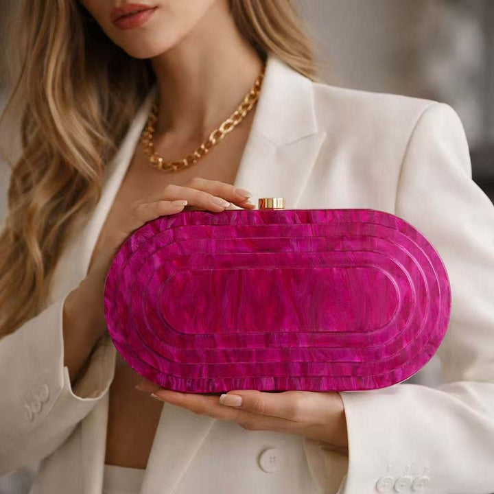 Elegant Sculptural Acrylic Clutch