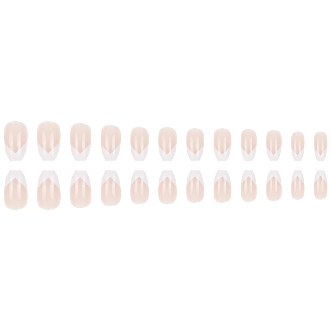 Elegant French Tip Press-On Nails Stornfield