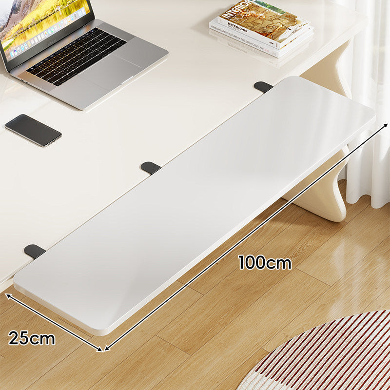 Under-Desk Sliding Keyboard Tray and Desk Extender with Smooth Glide Mount
