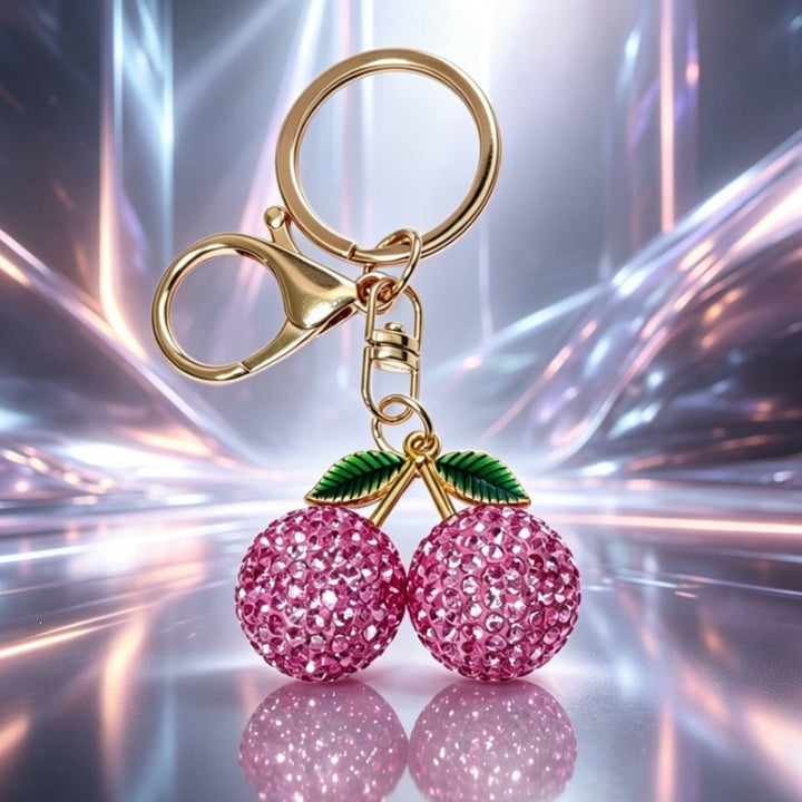 Glamorous keychain with sparkling cherries Stornfield