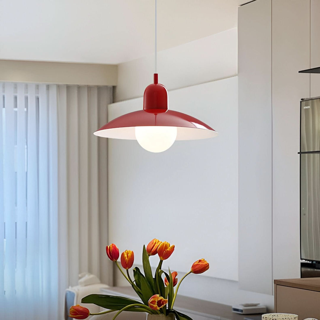 Stornfield | Modern Macaron Bauhaus Pendant Light – Iron Shade