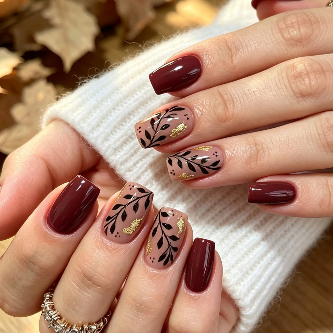 Artistic Autumn-Inspired Nail Art Stornfield