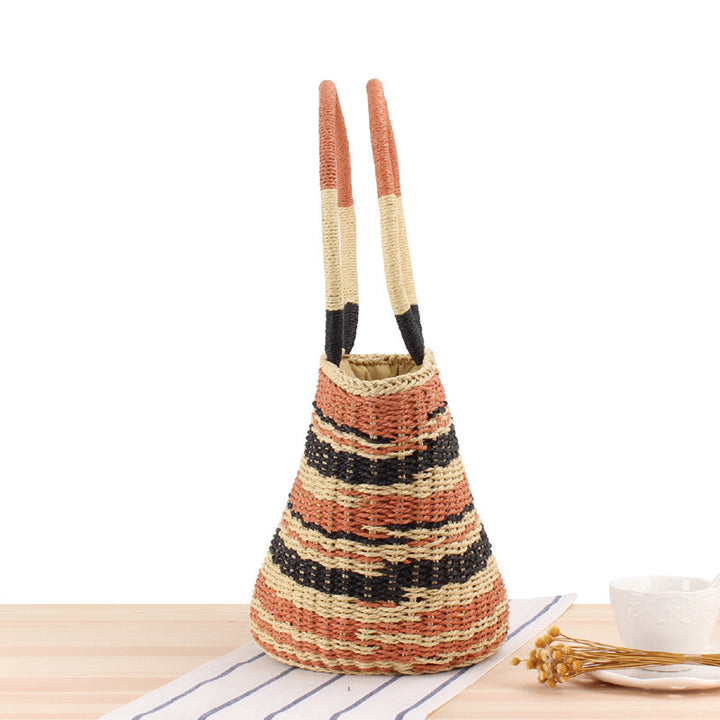 Basket bag with fashionable stripe pattern Stornfield