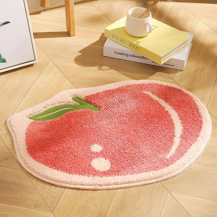 Lemon-Shaped Plush Bath Mat
