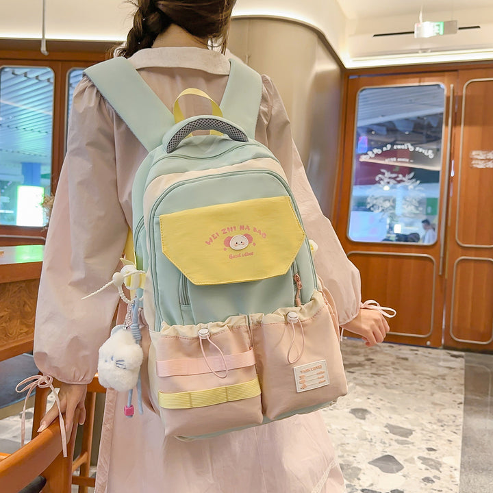Playful Illustrated Multi-Pocket Backpack Stornfield