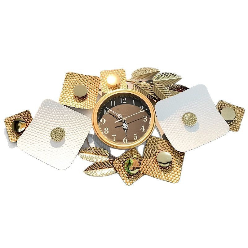 Contemporary Floral Wall Clock Sculpture Stornfield