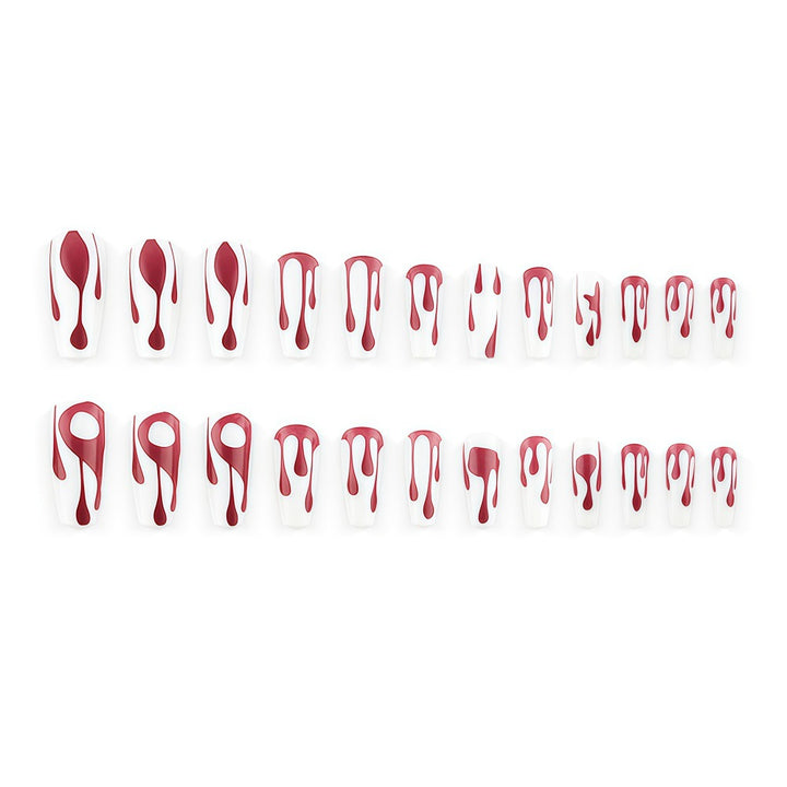 Creative artificial nails with droplet pattern Stornfield
