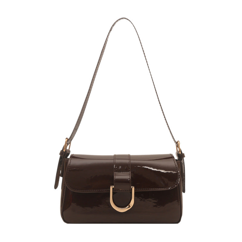 Elegant Patent Leather Shoulder Bag