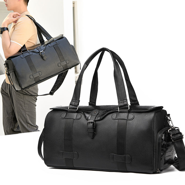 Classic Leather Travel Duffel Bag Stornfield