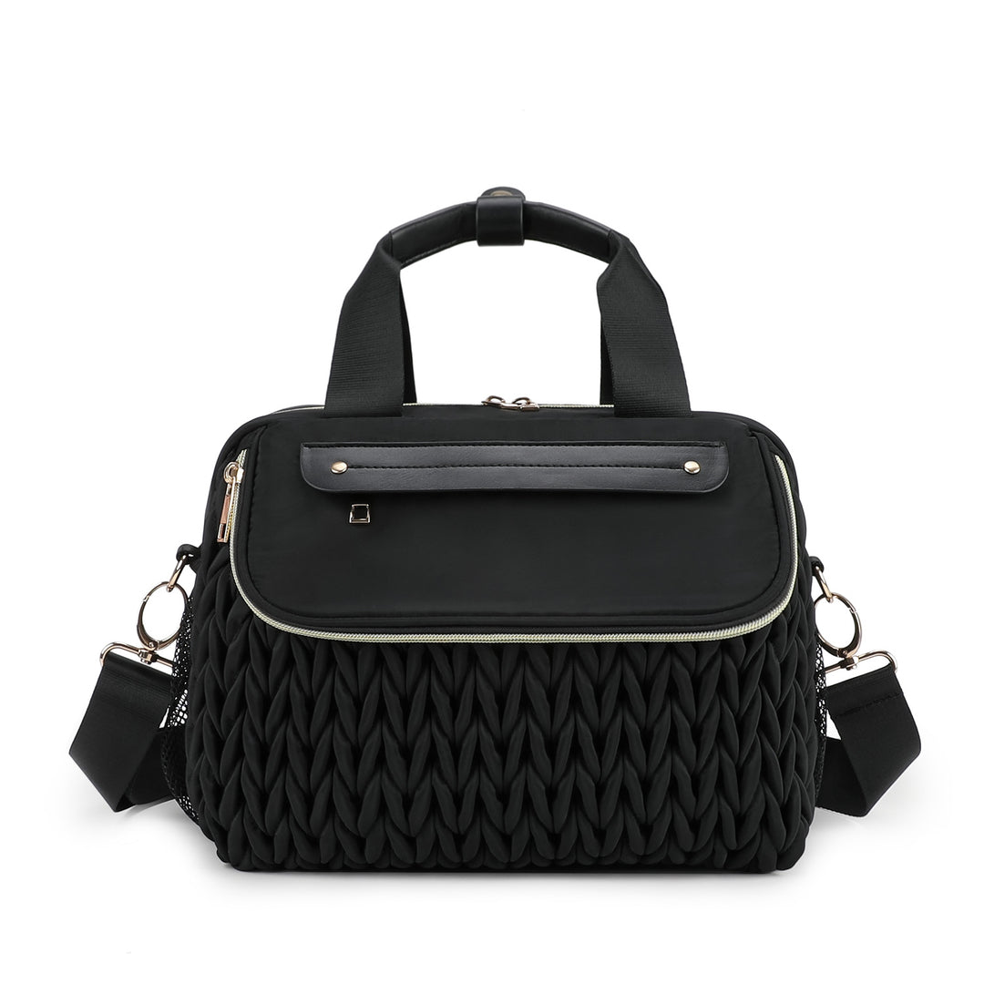 Fashionable diaper bag with elegant woven look Stornfield