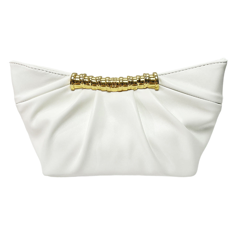 Stylish Pleated Handheld Handbag