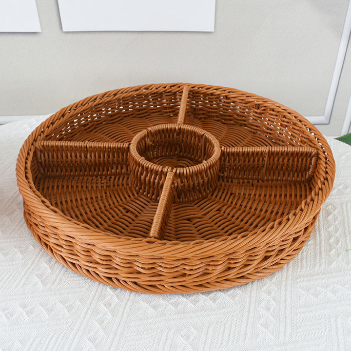 Artisan Woven Round Storage Tray Stornfield