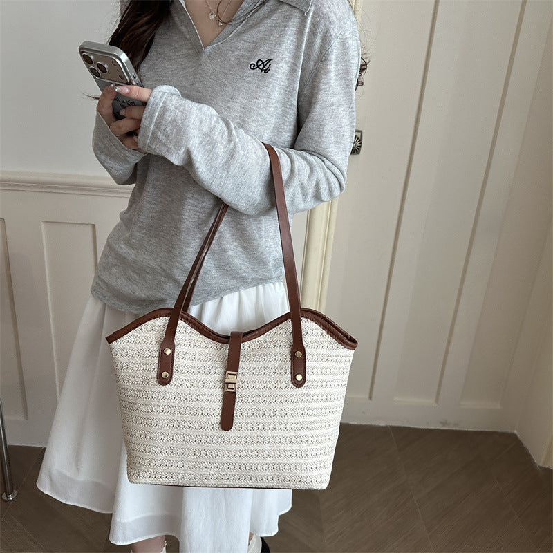 Woven Straw Beach Tote