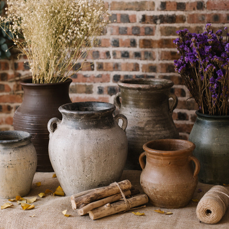Rustic ceramic pot with handmade design Stornfield