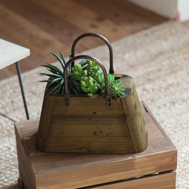 Wooden container with handles Stornfield
