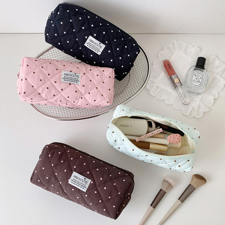 Quilted Cosmetic Pencil Case