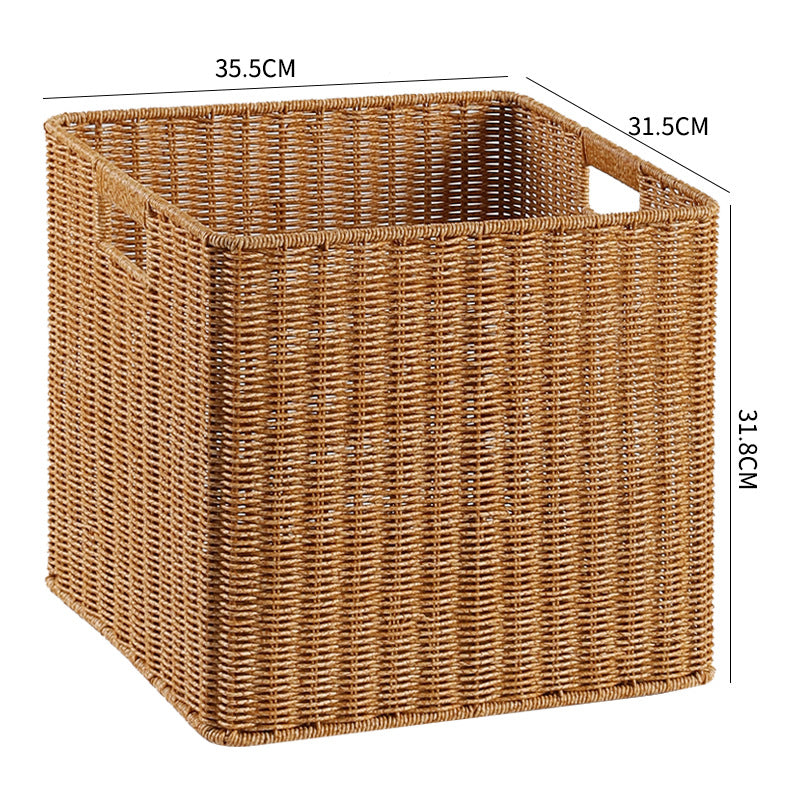 Handcrafted Rectangular Wicker Storage Bin Stornfield