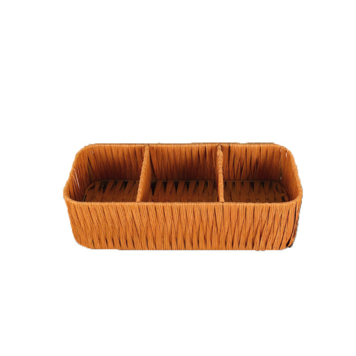 Multi-Compartment Woven Storage Tray Stornfield