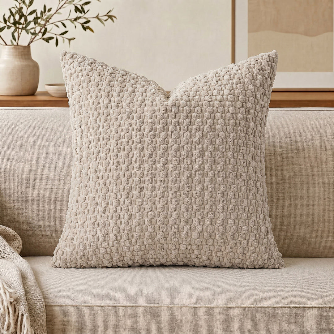 Decorative Textured Chenille Throw Pillow Cover