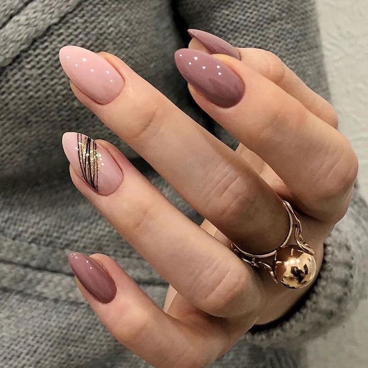 Premium Almond-Shaped Press-On Nail Set Stornfield