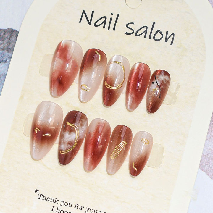 Elegant Ornamented Press-On Nail Set Stornfield