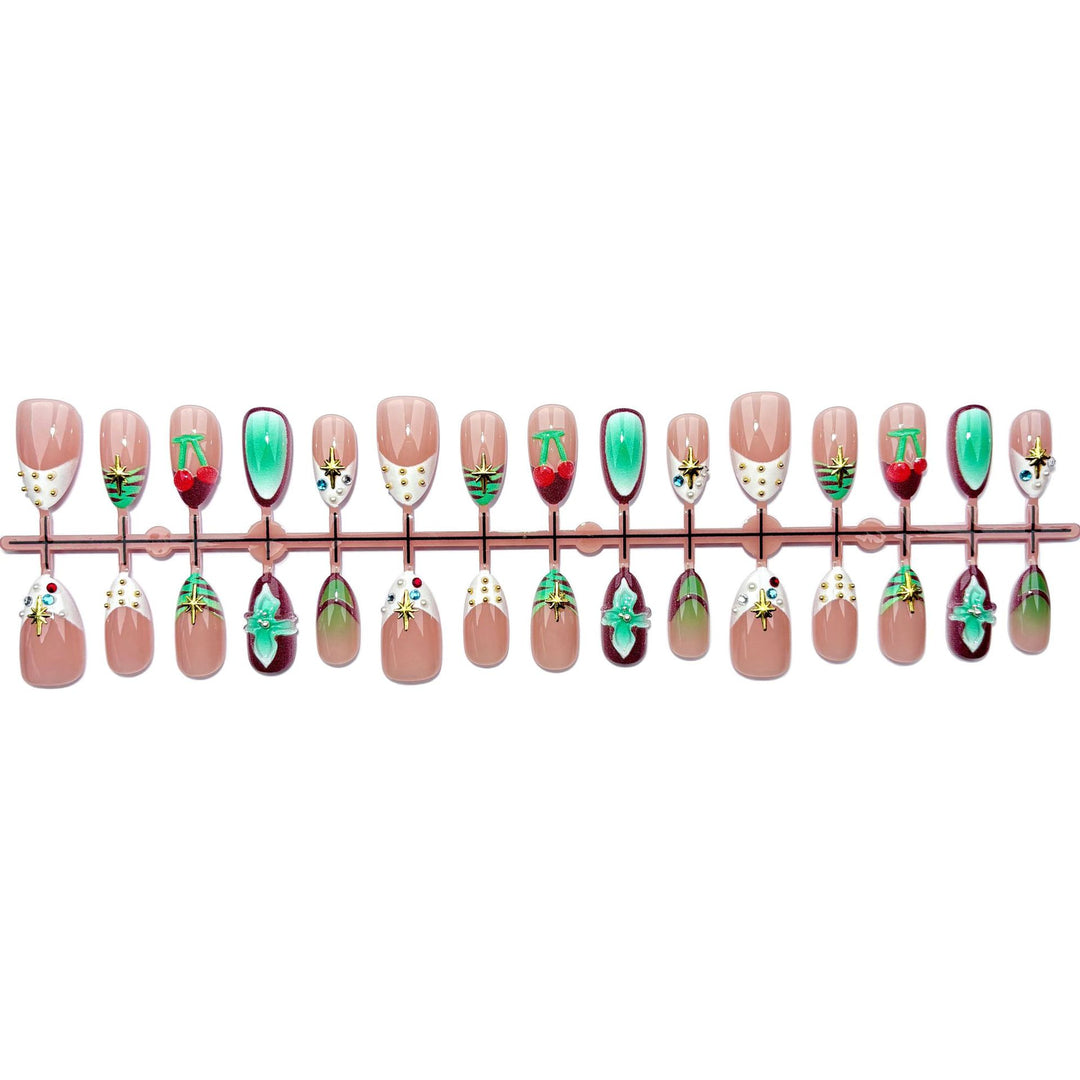 Decorative Christmas Press-On Nail Set