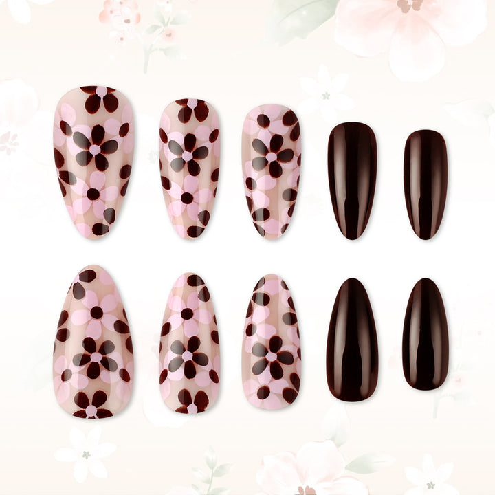 Floral Print Gel Nail Art Set Stornfield