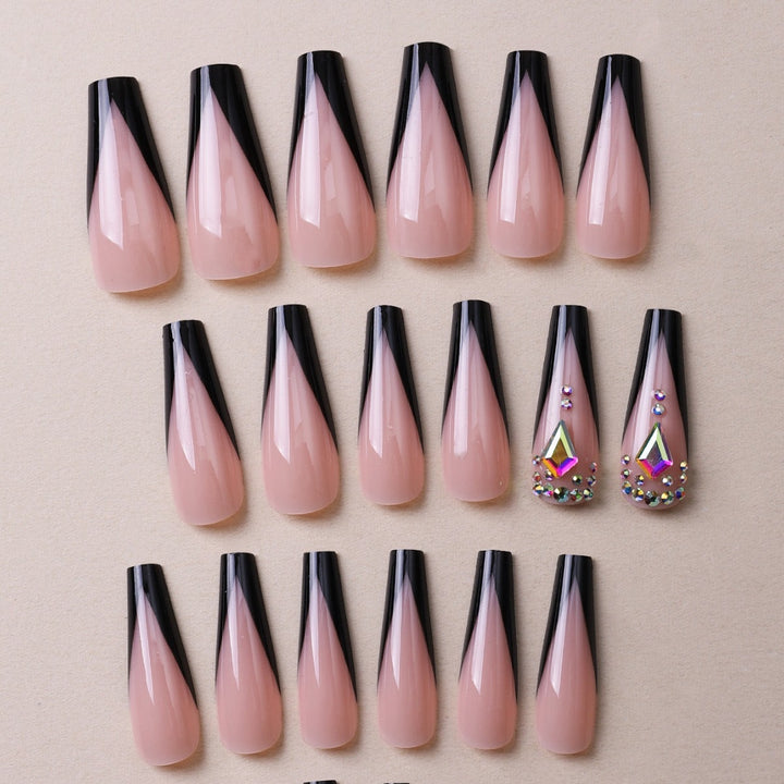Artificial nail set with elegant tip accents Stornfield
