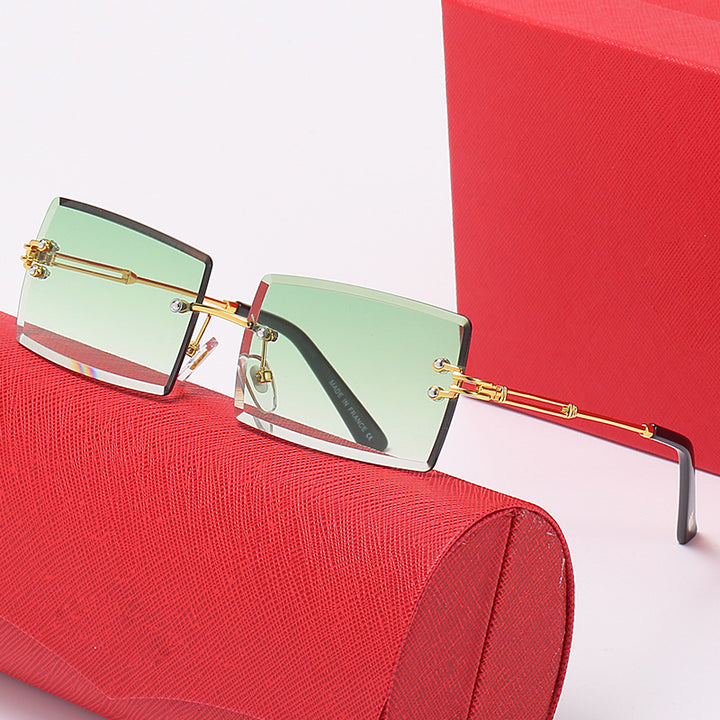Ladies stylish square sunglasses with luxurious metal accents Stornfield