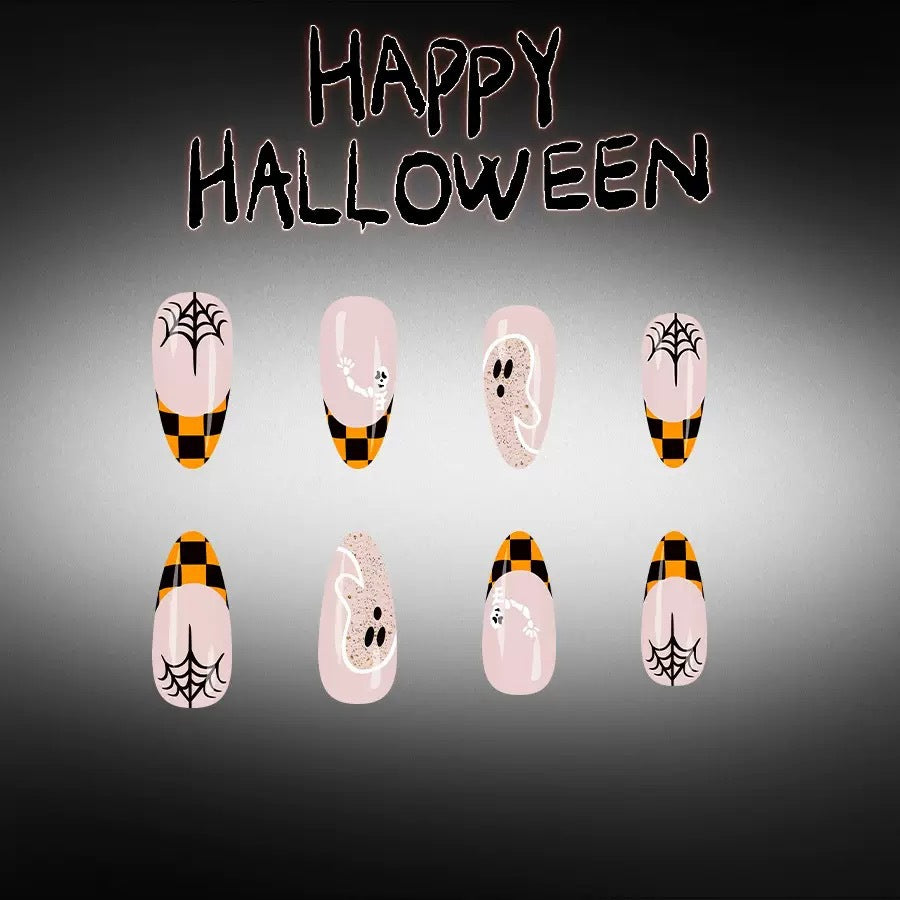 Halloween artificial nail set with spooky 3D designs and detailed embellishments Stornfield