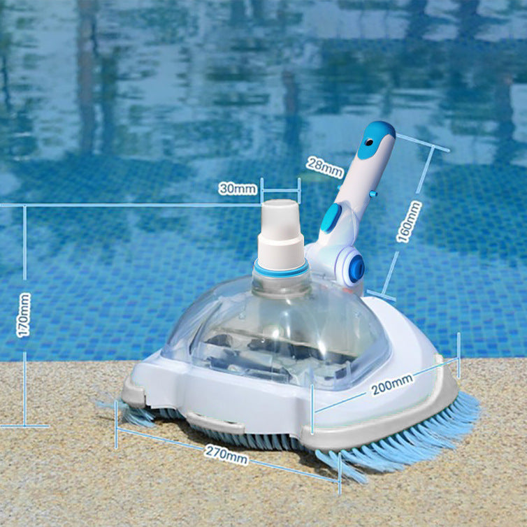 Automatic suction pool cleaner with rotating brush heads and clear debris chamber Stornfield