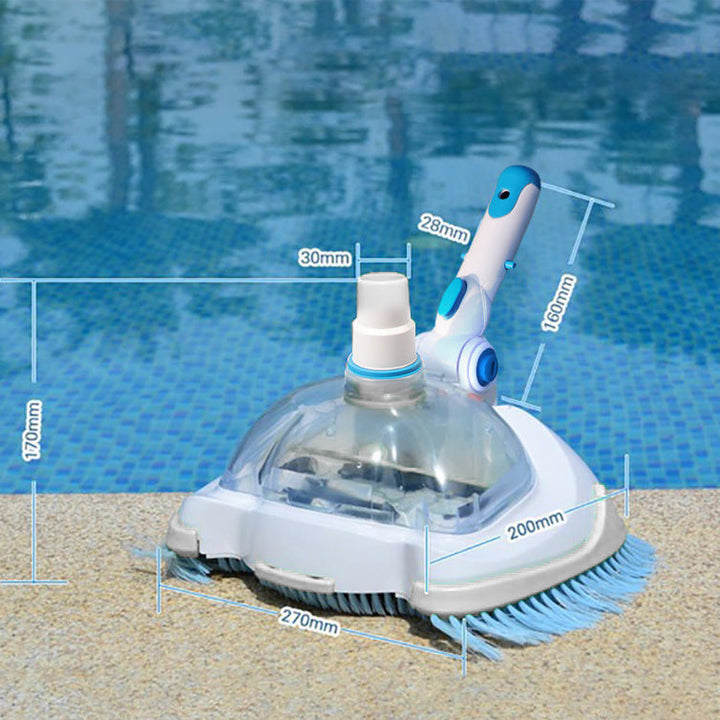 Automatic suction pool cleaner with rotating brush heads and clear debris chamber Stornfield