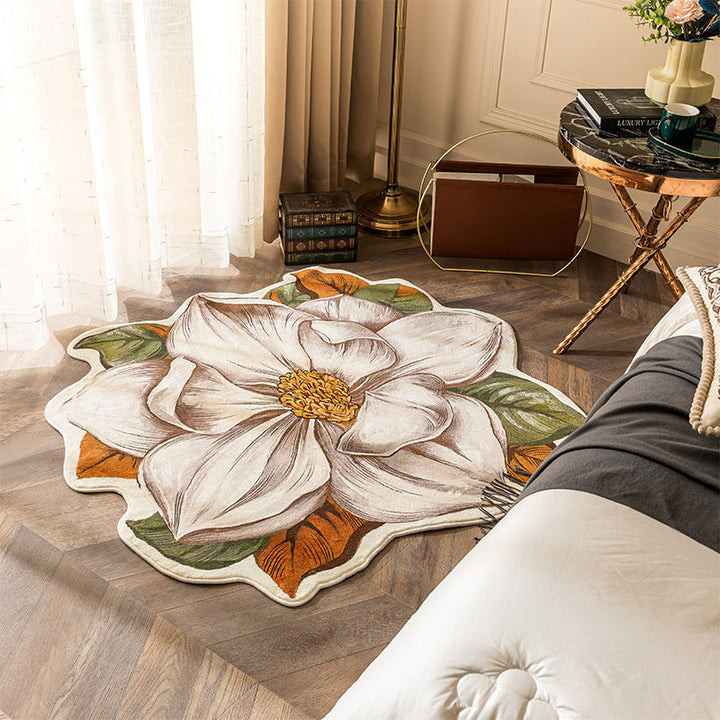 Floral Shaped Area Rug