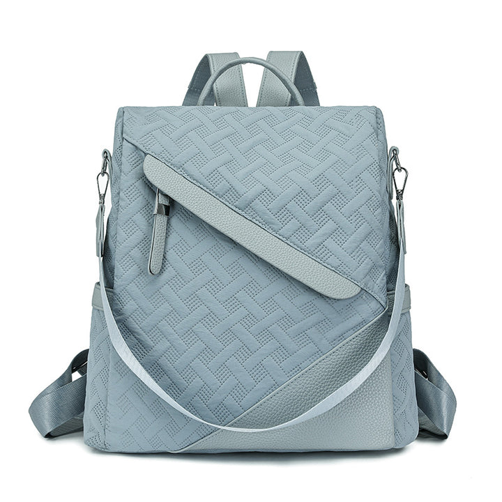 Elegant Textured Leather Backpack Stornfield