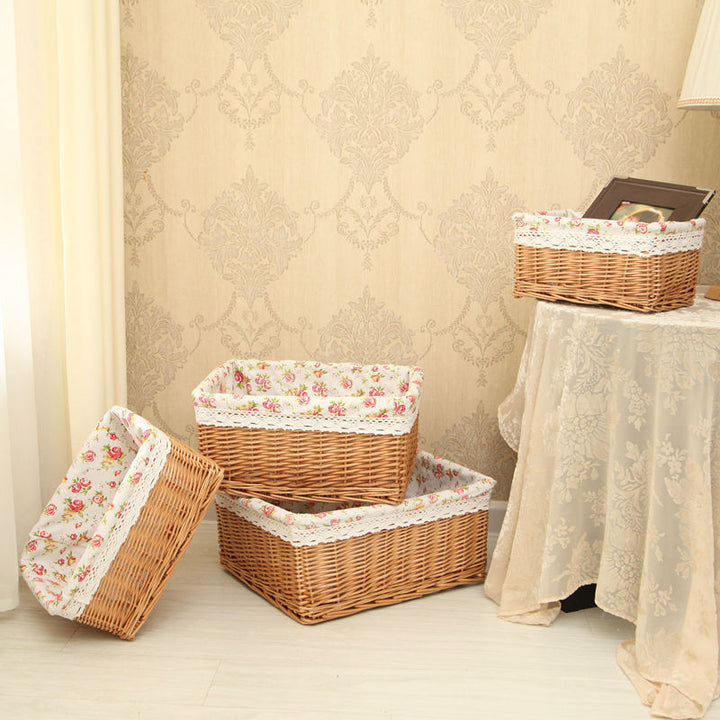 Decorative Woven Storage Basket with Liner Stornfield