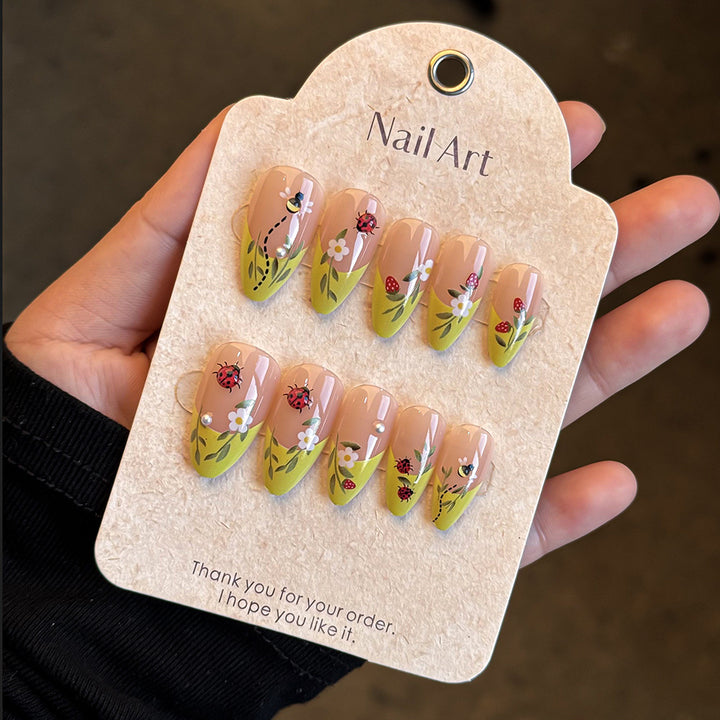 Decorative Floral Press-On Nail Set Stornfield