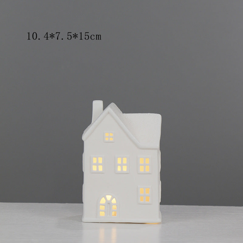 Ceramic House-Shaped Decorative Lantern Stornfeild