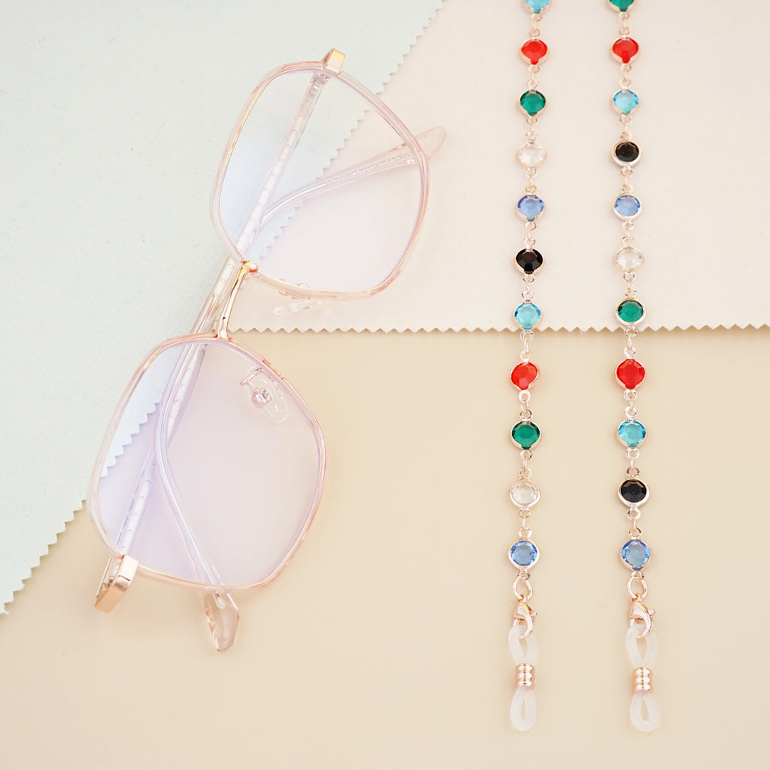 Gemstone-Accented Eyewear Chain Stornfield