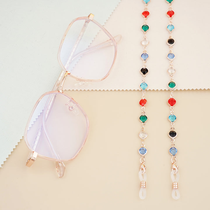 Gemstone-Accented Eyewear Chain Stornfield