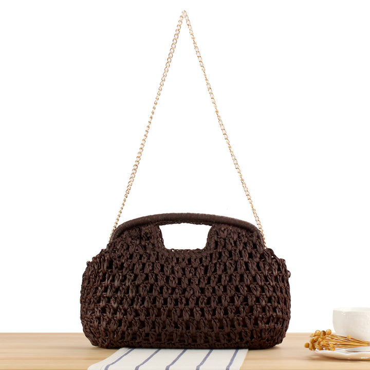 Braided handbag with elegant chain strap Stornfield