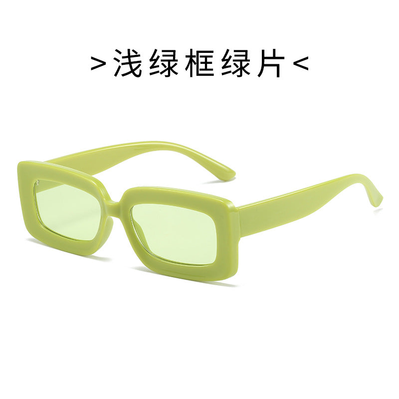 Women's Fashion Turtle Sunglasses with Rectangular Frame and Gradient Lenses Stornfield